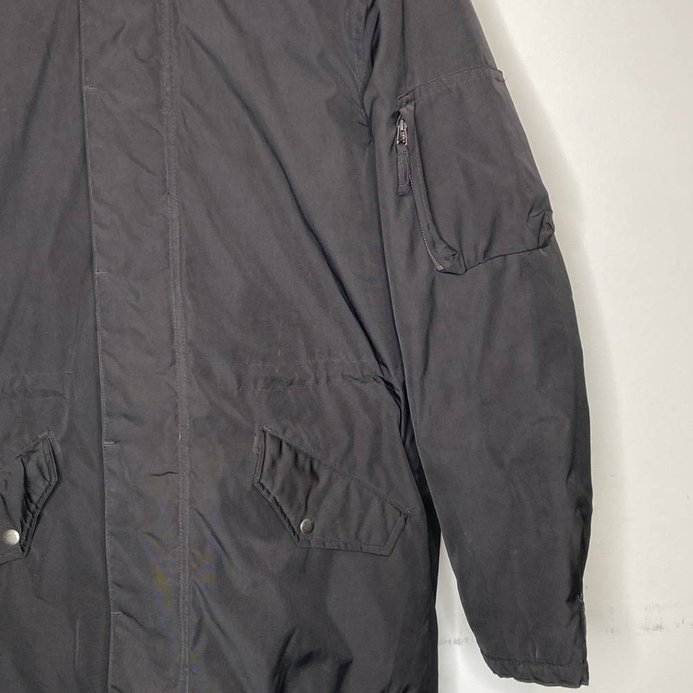 Old Navy Black Faux Fur Parka: Size Medium - Picture 5 of 13